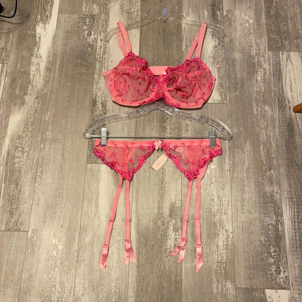 Victoria’s Secret bra and garter set